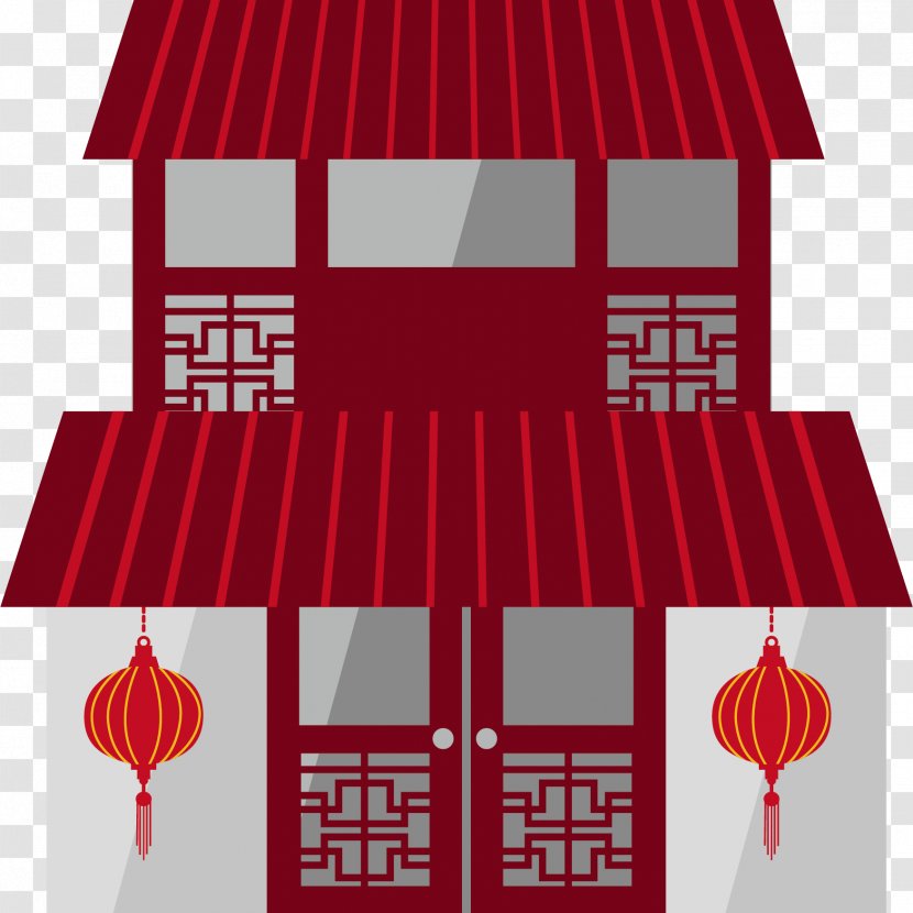 Chinese Tower Paifang Architecture U4e2du56fdu4f20u7edfu5efau7b51 - Chinoiserie - Lantern House Transparent PNG