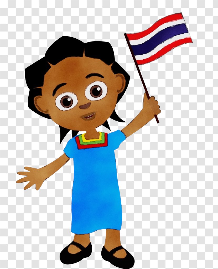 Cartoon Flag Gesture - Paint Transparent PNG