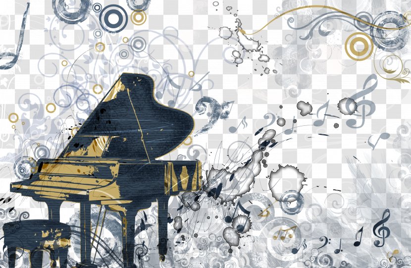 Piano Musical Notation Instrument Liebesträume - Frame - Creative Cartoon Hand-painted Instruments Transparent PNG