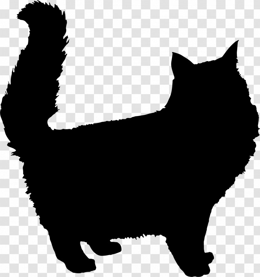 Persian Cat Kitten Silhouette Clip Art - Snout - Vector Transparent PNG