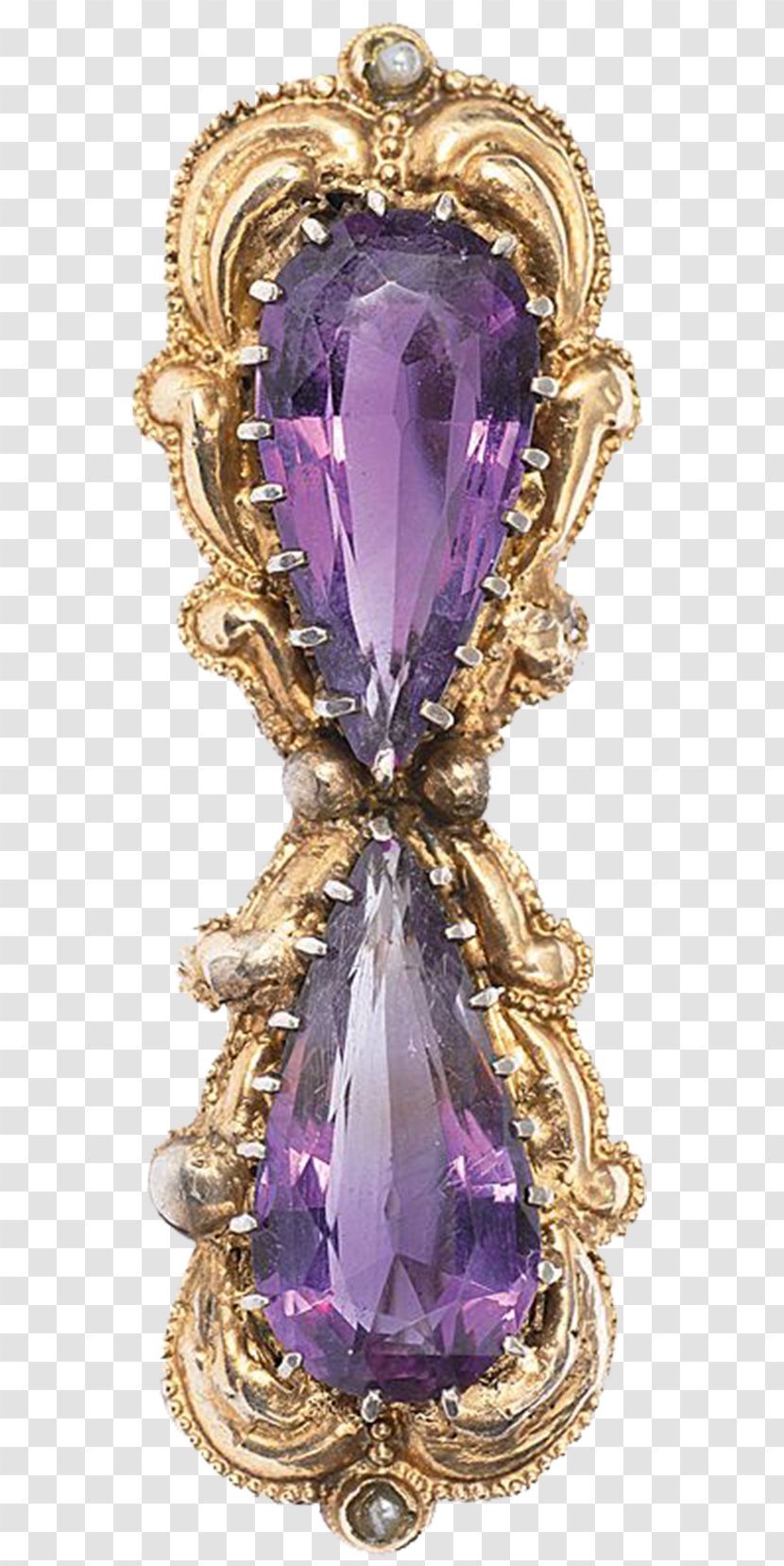 Amethyst Gemstone Jewellery Purple Diamond - Pendant - Bow Transparent PNG