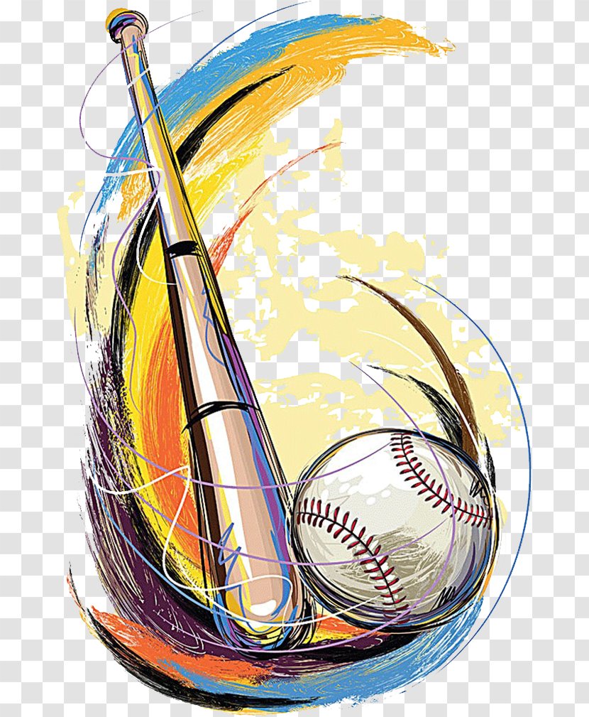 Baseball Graphic Design - Gratis - Hand-painted Cartoon Transparent PNG