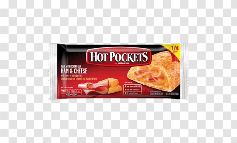 Hot Pockets Pizza Quesadilla Ham And Cheese Sandwich - Mozzarella - Frozen Food Transparent PNG