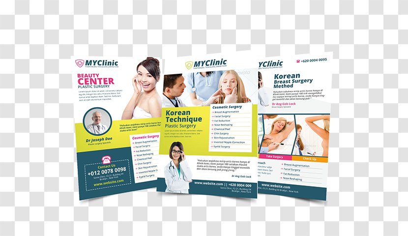 Display Advertising Public Relations Flyer Brochure - Plastic Surgery Hospital Transparent PNG