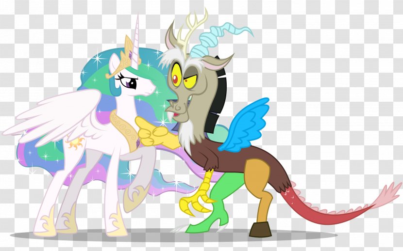 Pony Princess Celestia Luna Discord Canterlot - Flower - Cartoon Transparent PNG