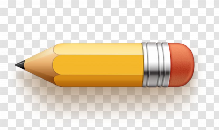 Pencil Eraser Computer File - Orange - Small With Transparent PNG
