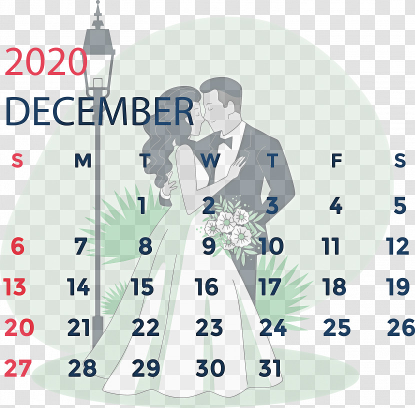 December 2020 Printable Calendar December 2020 Calendar Transparent PNG