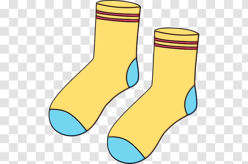 Yellow Background - Clothing Accessories - Sock Footwear Transparent PNG