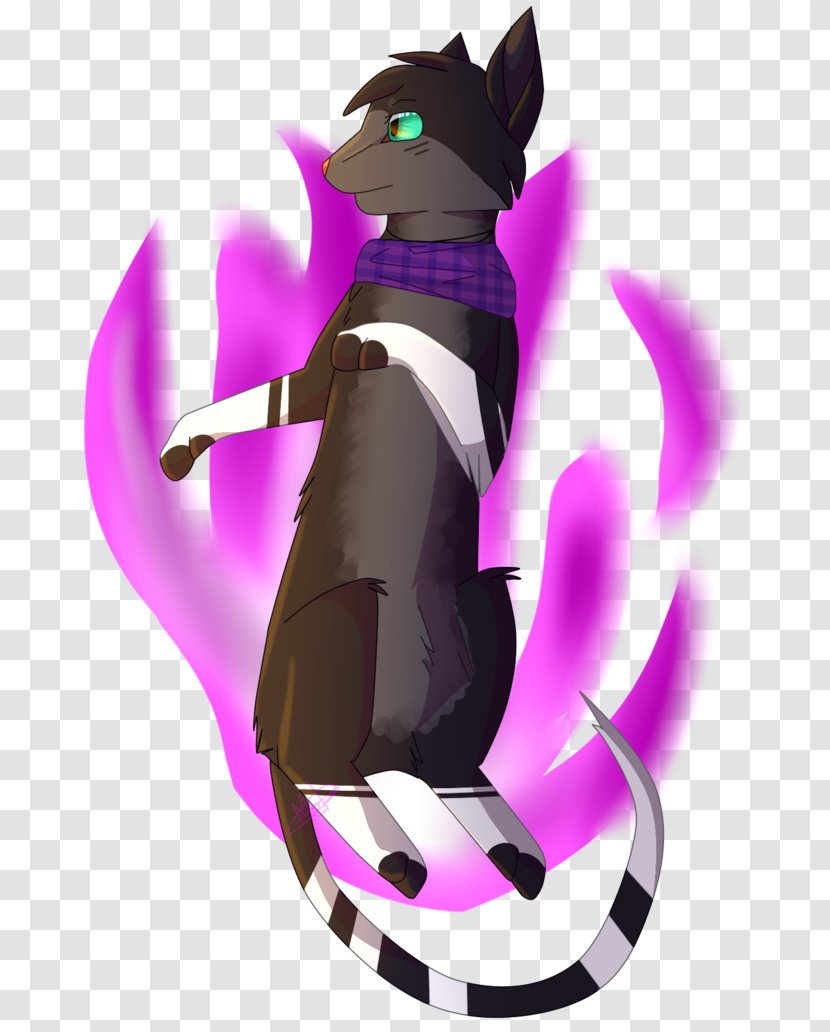 Cat Cartoon Tail Legendary Creature - Violet - Burning Watch Transparent PNG