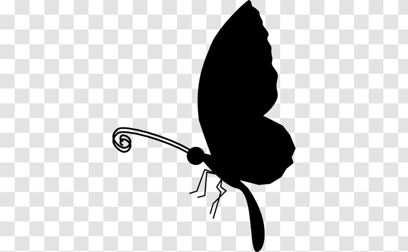 Butterfly Insect Shape Nature - Black Transparent PNG