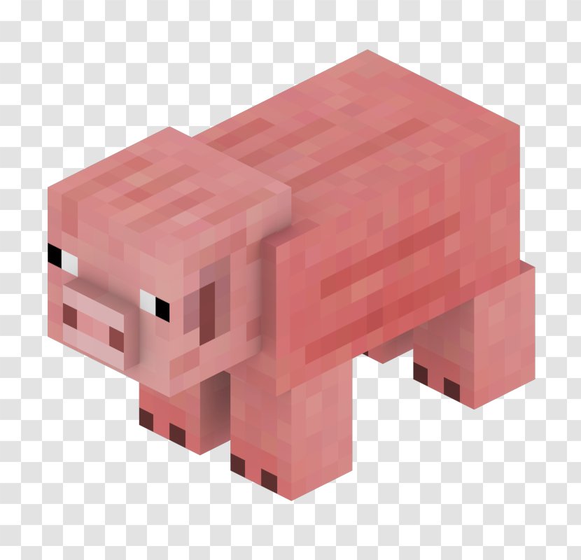 Minecraft Pig Mob Video Game Clip Art - Wiki Transparent PNG
