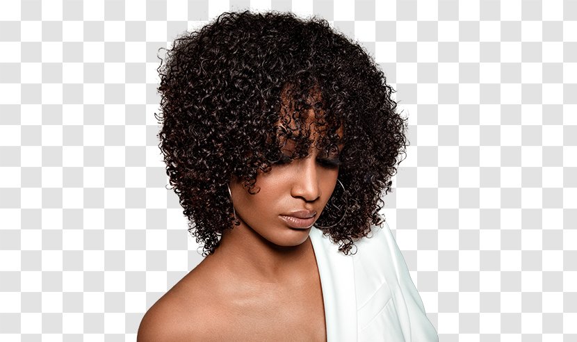 Wig Jheri Curl Black Hair Brown - Human - Jerry Transparent PNG