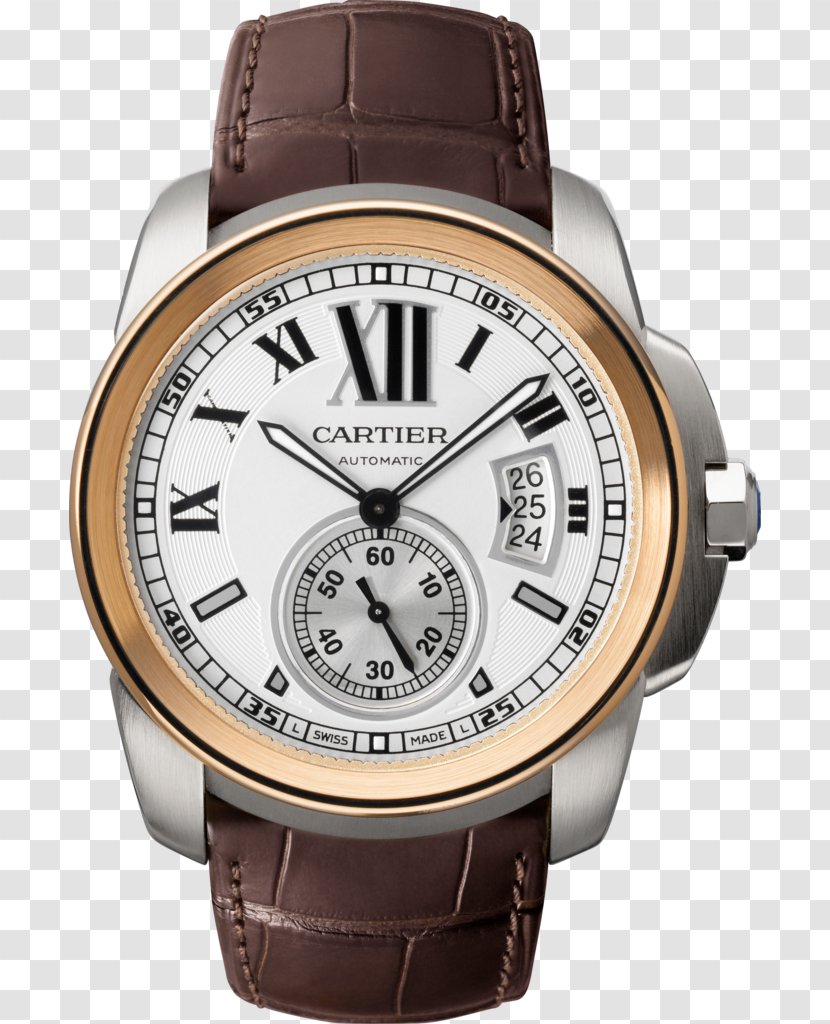 Cartier Calibre De Diver Watch Chronograph Gold - Automatic Transparent PNG