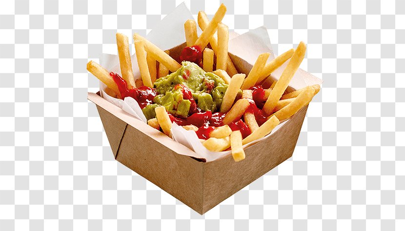 French Fries Guacamole Salsa Hamburger Fast Food - Recipe - Cheese Transparent PNG
