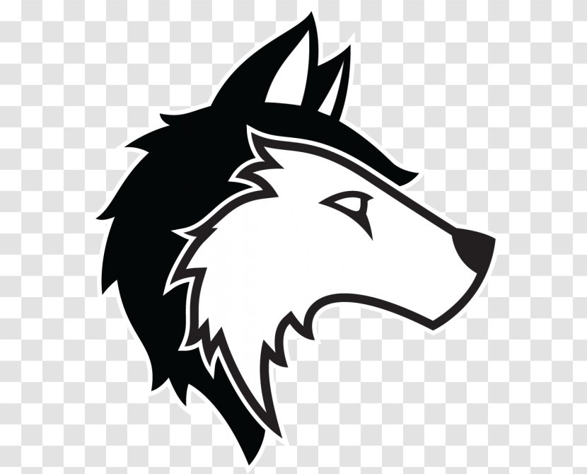 Siberian Husky Gray Wolf Logo Clip Art - Drawing Transparent PNG