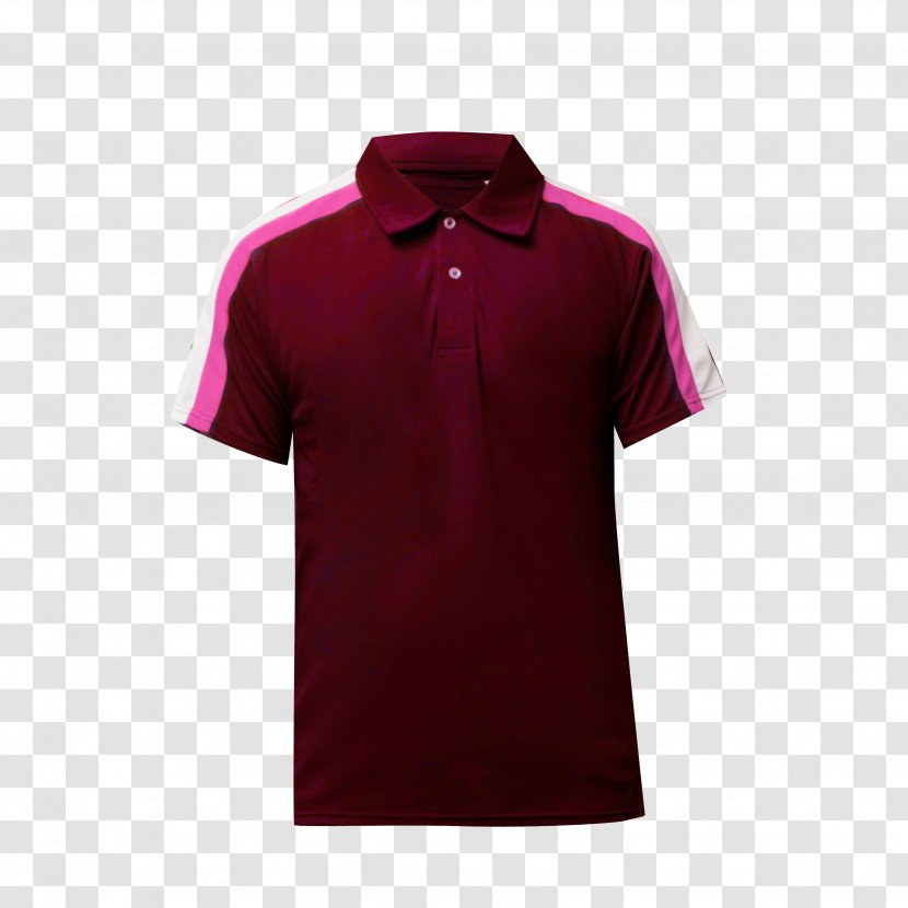Polo Shirt T-shirt Tennis Sleeve - Maroon Transparent PNG