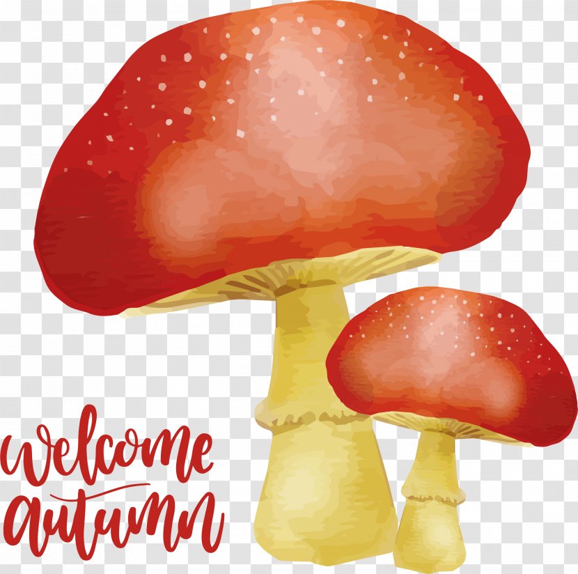 Autumn Watercolor Painting Download - Welcome The Mushroom Transparent PNG