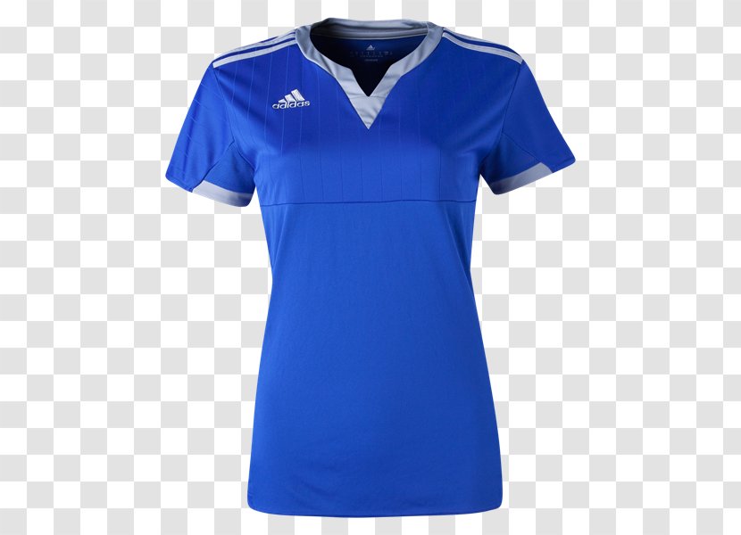 T-shirt Neckline Sleeve Clothing - Blue - Adidas Football Transparent PNG