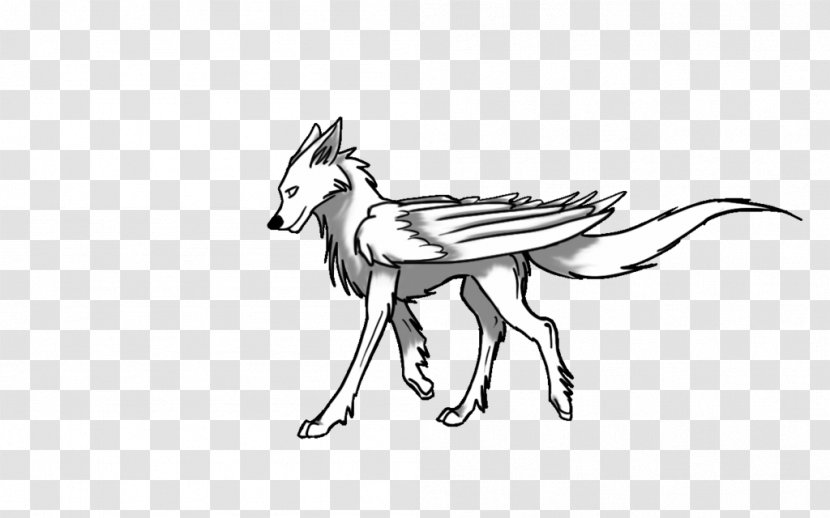 Dog Line Art Gray Wolf Cartoon Sketch Transparent PNG