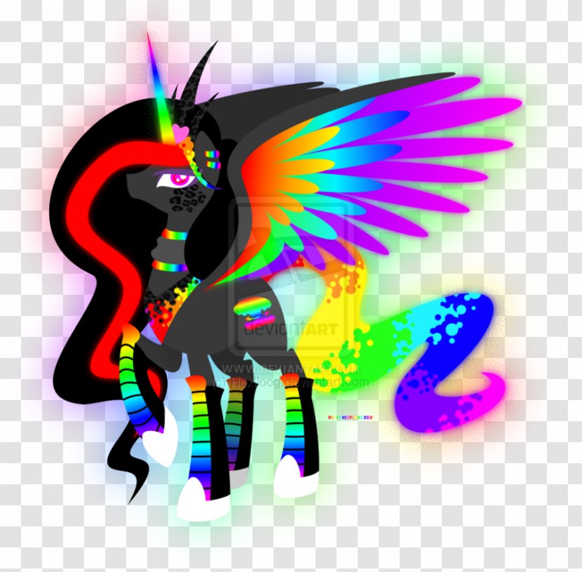 My Little Pony Princess Celestia Neon Image Transparent PNG