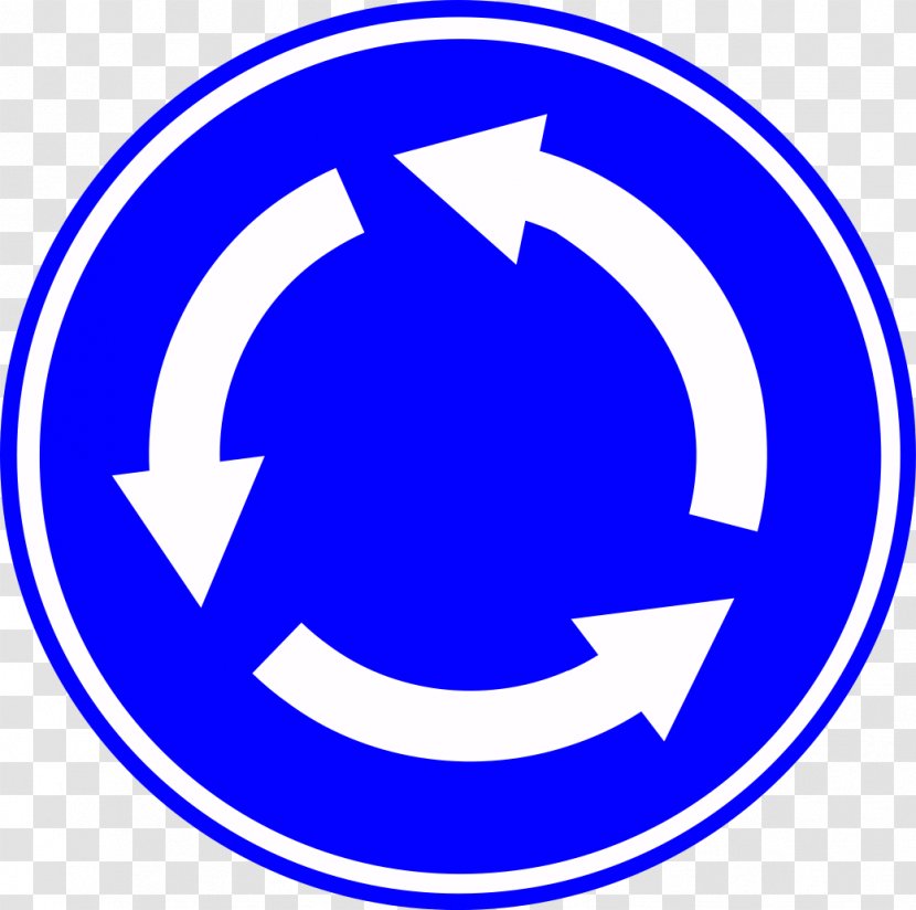 Traffic Sign Road Mandatory Roundabout Transparent PNG