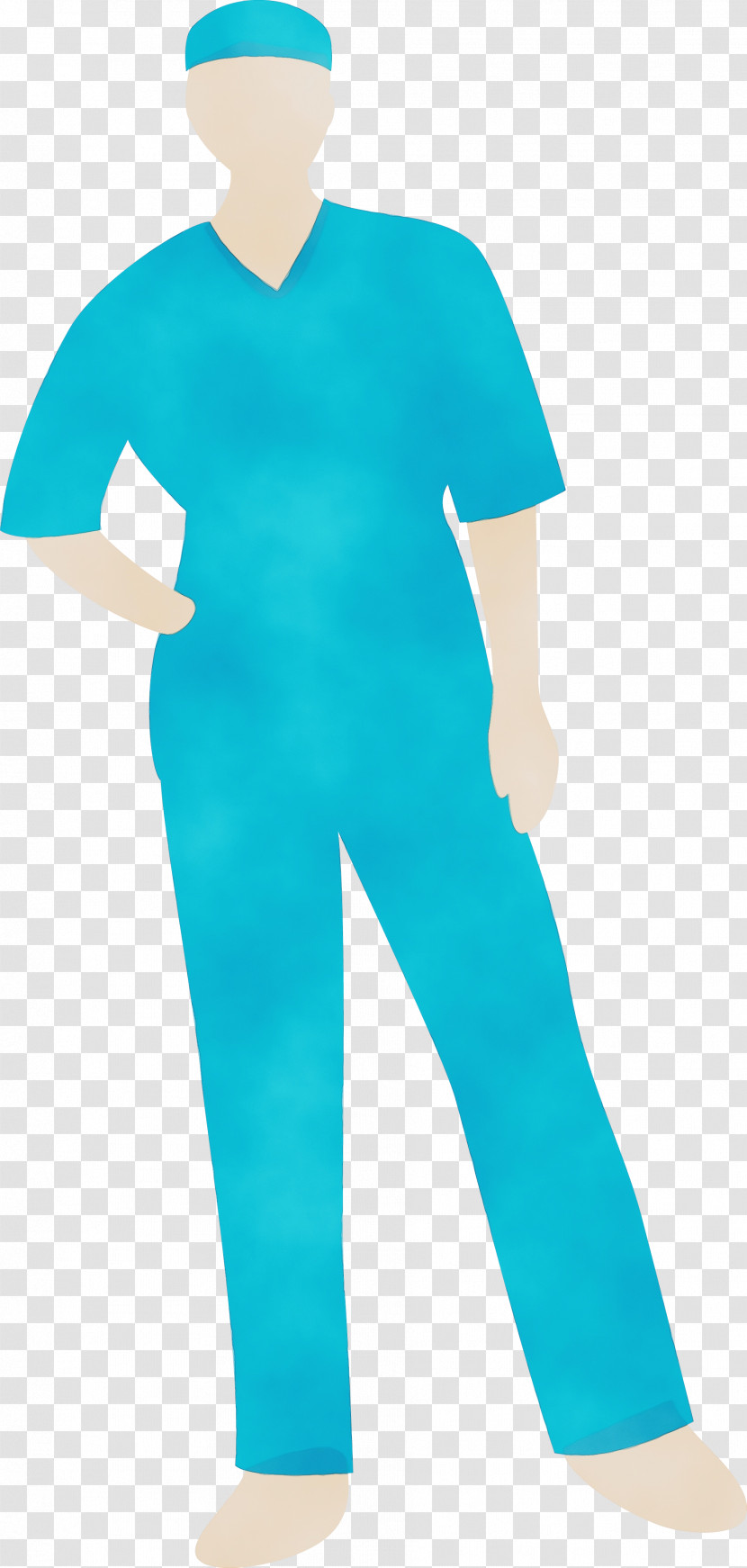 Sleeve Medical Glove Uniform Glove Turquoise Transparent PNG
