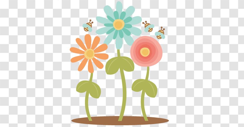 Cricut Flower Clip Art - Orange - Spring Silhouette Cliparts Transparent PNG