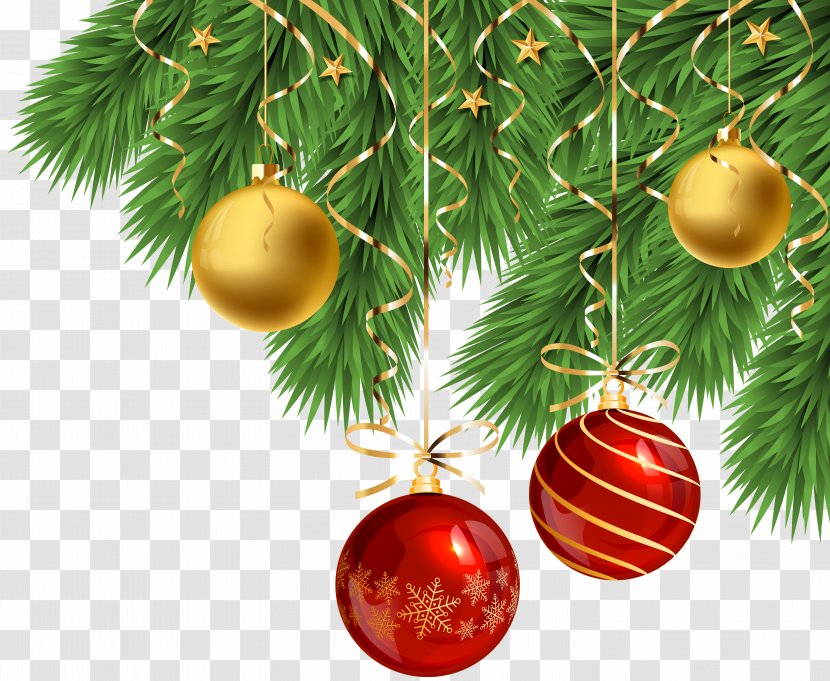 Christmas Ornament Tree Decoration - Spruce - Balls Corner Clip Art Transparent PNG