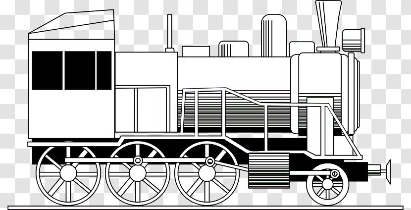 Train Rail Transport Railway Ausmalbild Locomotive Transparent PNG