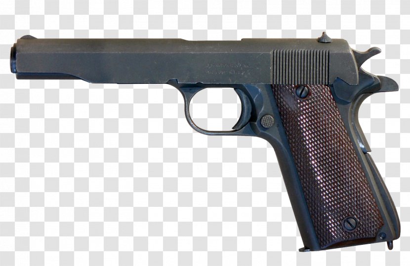 .45 ACP M1911 Pistol Semi-automatic Firearm - Ranged Weapon - Handgun Transparent PNG
