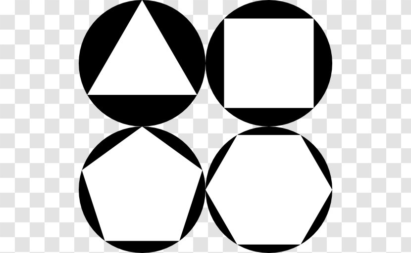 Regular Polygon Circle Inscribed Figure Pentagon - Triangle - Polygonal Transparent PNG