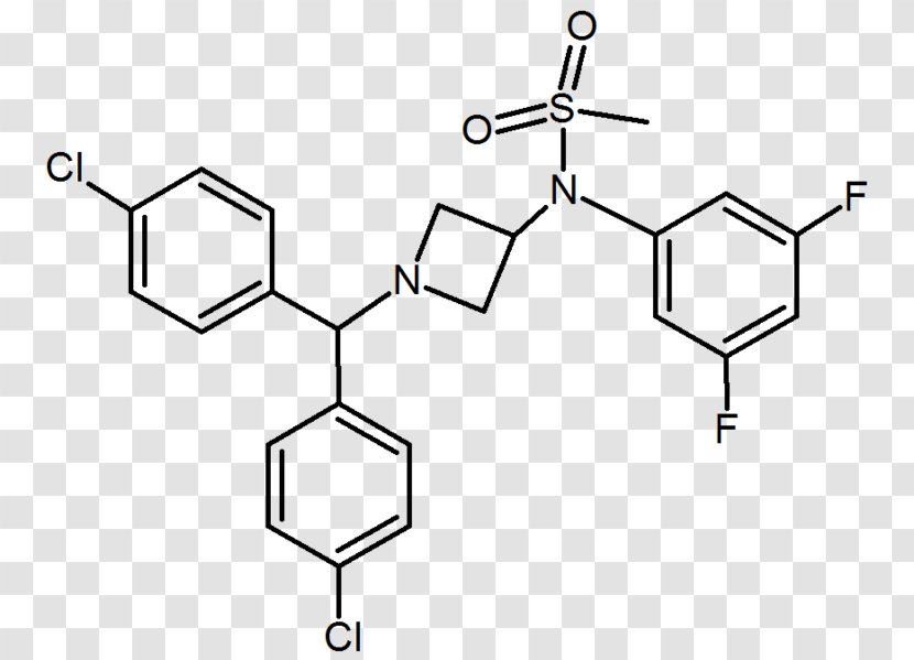 Cannabinoid Receptor Antagonist Azetidine Sulfonyl - Dopamine - Black And White Transparent PNG