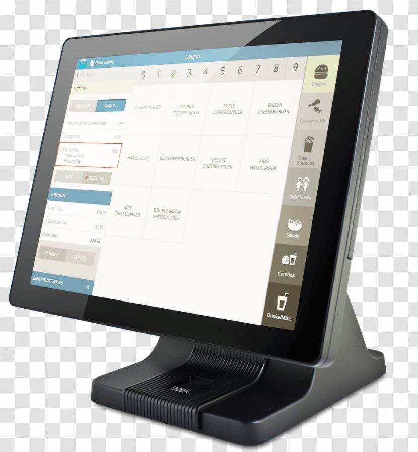 Point Of Sale Computer Monitors Touchscreen Barcode Scanners Business - Restaurant Menu Analysis Transparent PNG