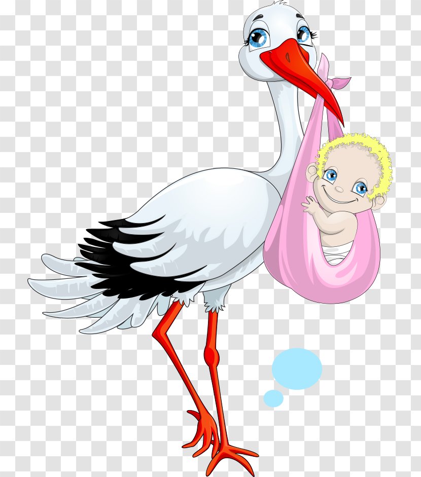 Child Stock Illustration Clip Art - Stork - Vector Baby Dangling Crane Transparent PNG
