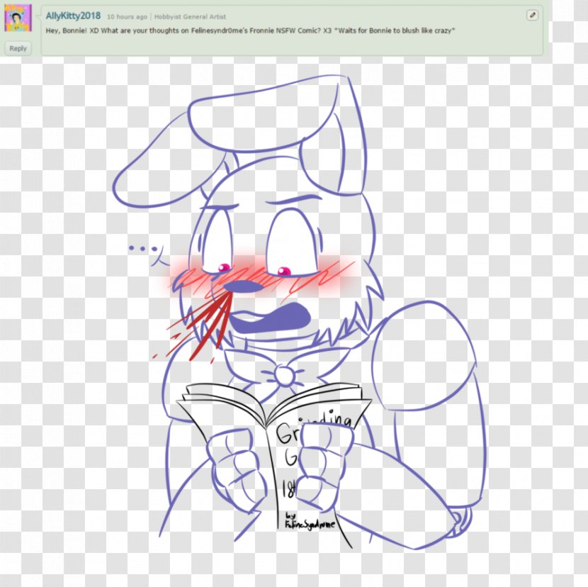Five Nights At Freddy's 4 Nosebleed Ear Sketch - Flower Transparent PNG