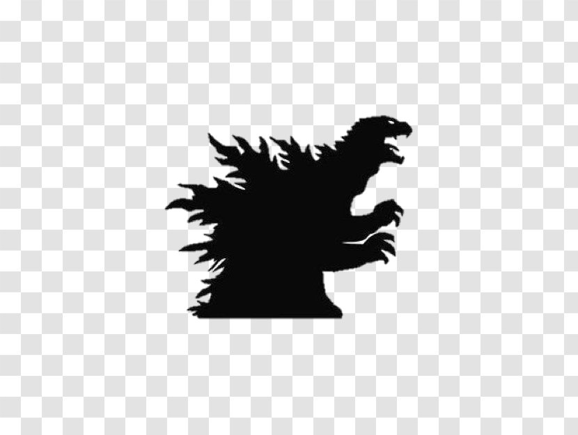Godzilla Wall Decal Sticker - Black - Silhouette Monster Transparent PNG