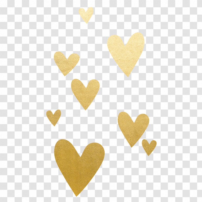 Gold Heart Red Clip Art - Color Transparent PNG