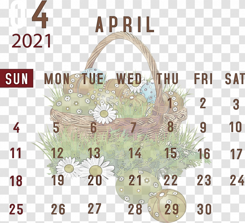 April 2021 Printable Calendar April 2021 Calendar 2021 Calendar Transparent PNG