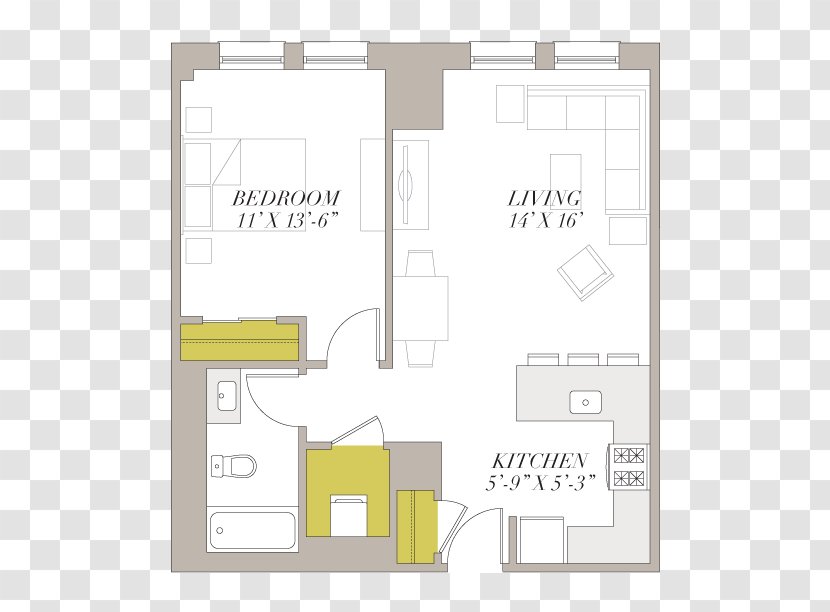 Luxury Apartment Hotel Renting Lake - Plan Transparent PNG