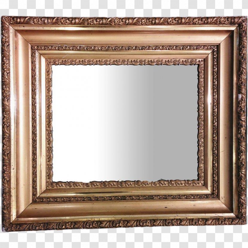 Picture Frames Wood Stain Rectangle Brown - Mirror Transparent PNG