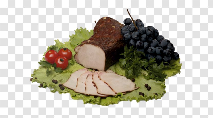 Roast Beef Venison Ham Cuisine Garnish - Animal Source Foods Transparent PNG