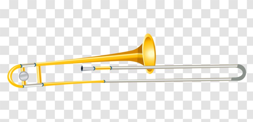Musical Instrument - Frame - Hand-painted Trombone Transparent PNG