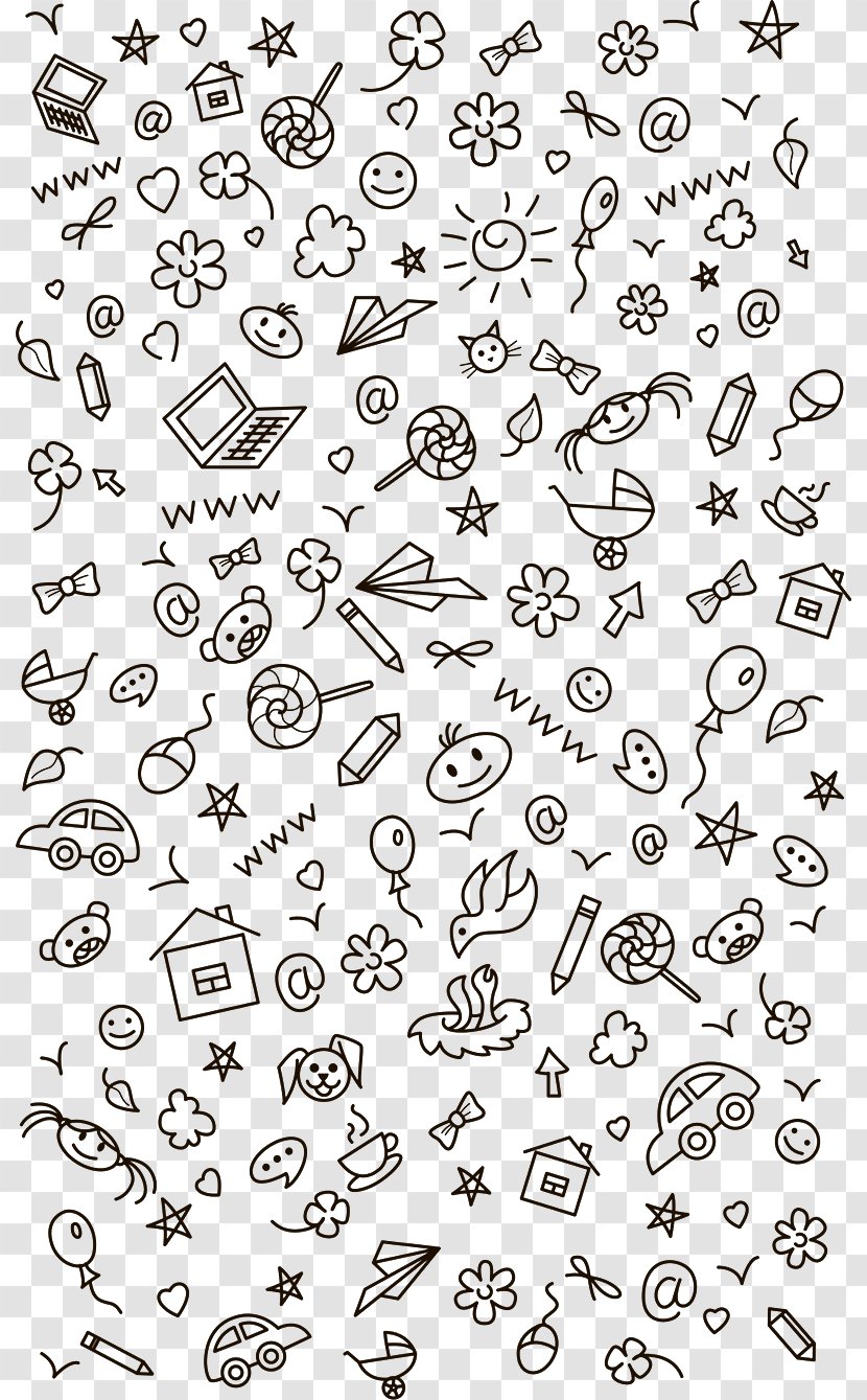 Cartoon Doodle Icon - Line Art - Smiley Collection Element Transparent PNG