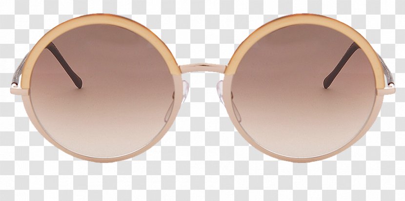 Sunglasses Goggles Eyewear Polarized Light - Brown - Circle Metal Transparent PNG