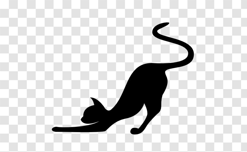 Cat Silhouette Stretching - Mammal Transparent PNG