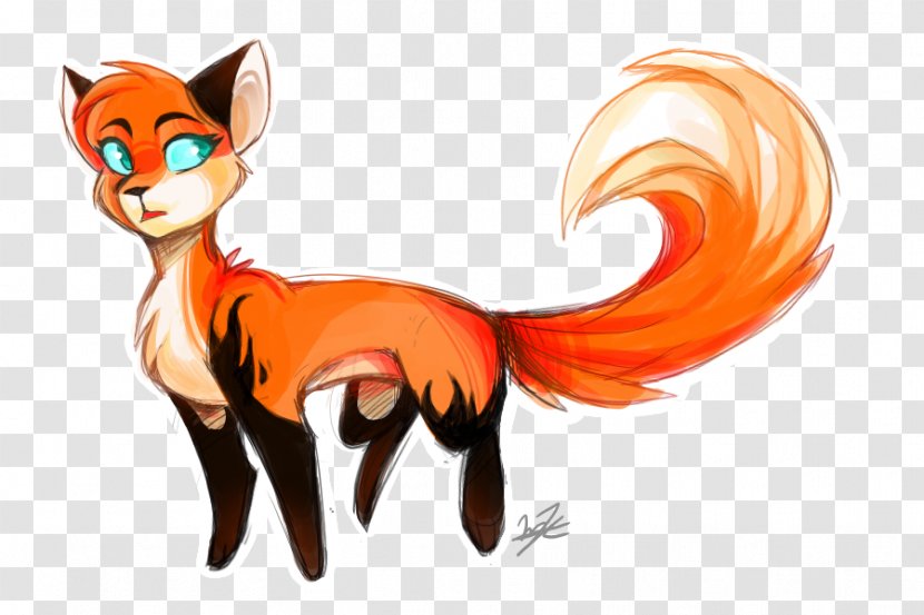 Red Fox Cat Horse Cartoon - Silhouette Transparent PNG