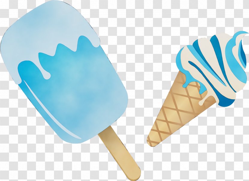 Ice Cream Cone Background - Watercolor - American Food Transparent PNG