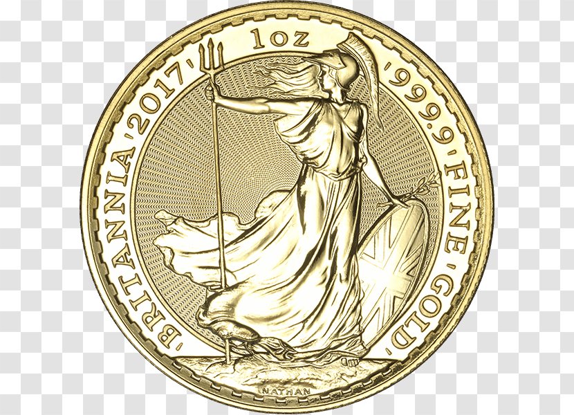Bullion Coin Gold Britannia Royal Mint - Silver Transparent PNG