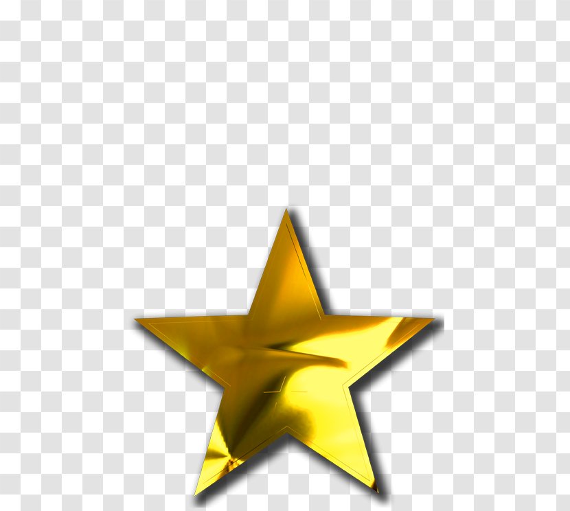 Angle Star - Yellow - Gold Stars Transparent PNG