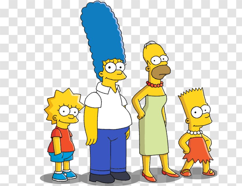 Marge Simpson Bart Lisa Homer Maggie - Cartoon Transparent PNG